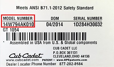 Cub Cadet Serial Number Decoder