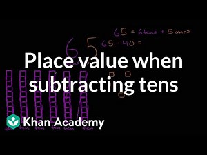 Understanding place value when subtracting tens - Mathematics Video Lecture