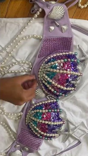 DIY Mermaid bra #diy #mermaid #mermaidcostume