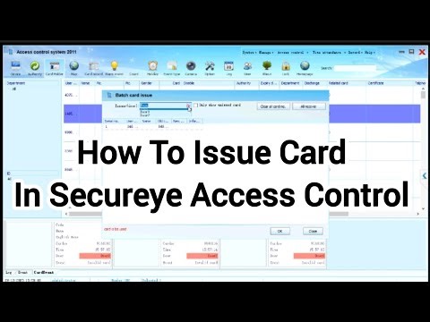 How To Issue Card In Secureye Access Control | TECHRONICS