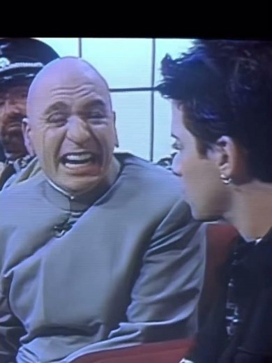 Dr. Evil shows up on The Jerry Springer show. In the Austin Powers: The Spy Who Shagged Me 1999