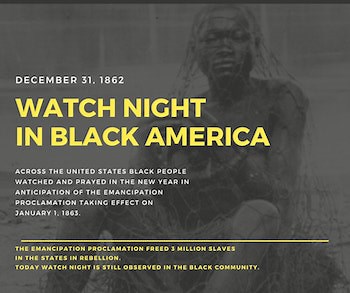 The First 'Watch Night Service' in America Occurs