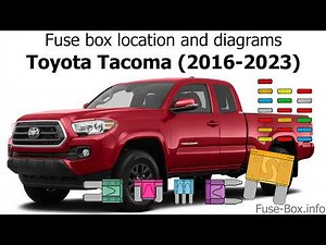 Fuse box location and diagrams: Toyota Tacoma (2016-2023)