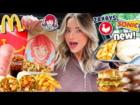 Eating NEW FAST FOOD MENU ITEMS For 24 HOURS!