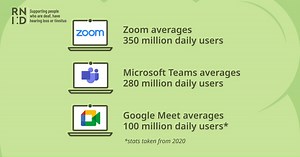 1.5K views · 12 reactions | Not sure how to use accessibility features on video conferencing apps? Then look no further! We've looked at three popular video conferencing apps, Google Meet, Zoom and Microsoft Teams, to show how you can use make communication easier this #GlobalAccessibilityAwarenessDay, and every other day. Find out more: https://bit.ly/4bwdlZ8 | RNID | Facebook