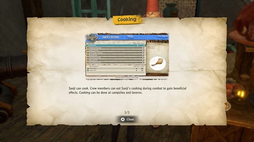 How to cook food in One Piece Odyssey