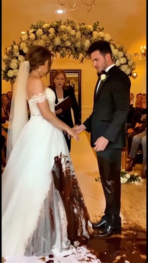 Bride’s dress failed from the back and the whole wedding went into panic mode