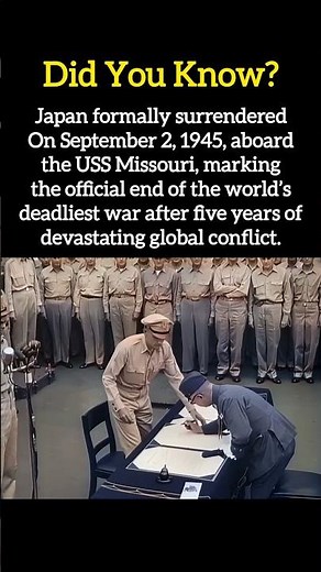 The Day World War II Finally Ended – Japan’s Historic Surrender #shorts #usa #japan