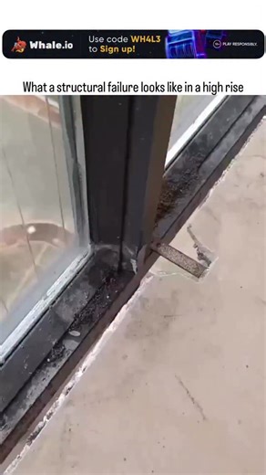 @funnyrrel on Instagram: "The instagram post by @Rainmaker1973 shares a 15-second video filmed from inside a high-rise, showing glass facade panels detaching due to failed metal clips, exposing the building’s frame and posing risks of falling debris to those below. - Engineering analysis from replies and experts clarifies this as a curtain wall failure rather than core structural collapse, where non-load-bearing exterior cladding detaches; proper installations use steel anchors per floor, but he