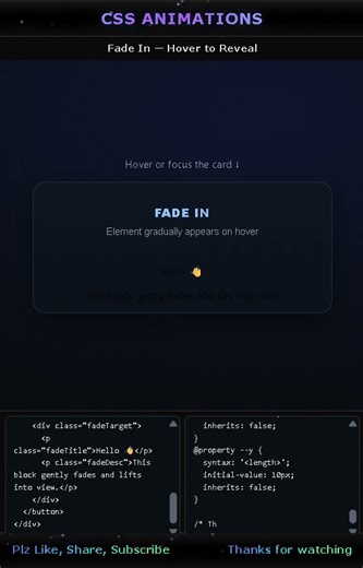 Fade-In to Reveal Mix — Pure CSS Hover Animation (No JS)