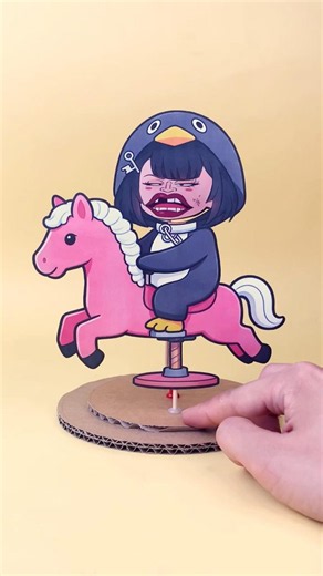 Gugu gaga Penguin & Merry-Go-Round 🎠 | DIY Easy Paper Crafts Game