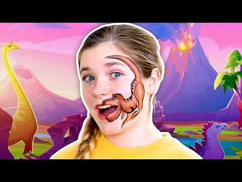 Camp Cretaceous Dinosaur Face Paints | Easy Face Paint Designs - We Love Face Paint