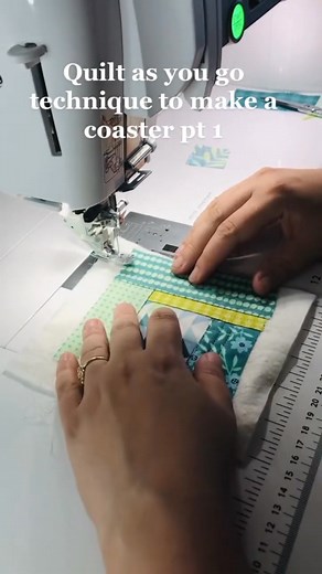 Quilt as you go! Great way to use scraps. Video by Dinkydoo #qayg #quilting #sewing #dinkydoo | Eliza Wiggins