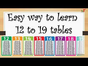 Easy way to make 12 to 19 tables