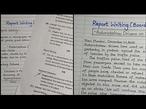 Report Writing Class 12 | News Report Writing |Report Writing Board Exam | Writing Skills/HSC Boards
