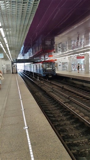 "Куда без меня?" - 81-717.5/81-714.5 "Номерной" отправляется со станции Технопарк. #мосметро