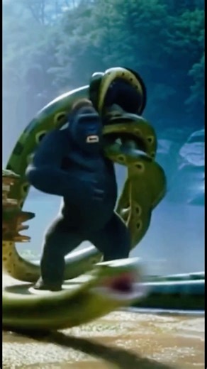 Gorilla vs Giant Anaconda – The Amazon’s Most Terrifying Encounter! #Wildlife #Gorilla #anaconda