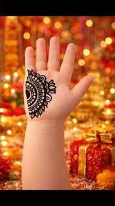 Simple Kids Mehendi Design | Easy Palm Mandala with Finger Design | Festive Mehndi