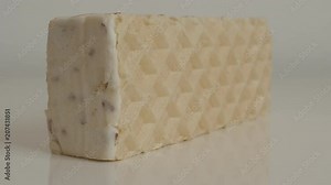 Wafer halva cake with peanuts and pistachio 4K tilting video