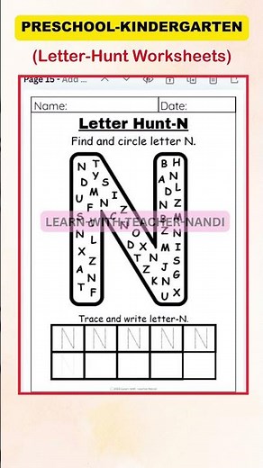 A-Z Letter A Worksheets for Kindergartem/ Preschool | Find Letter A-Z | Phonics for Kids