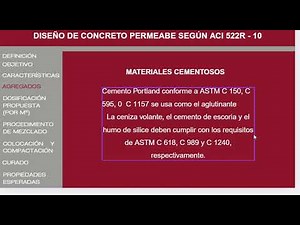 DISEÑO DE CONCRETO PERMEABLES (ACI 522R - 10)