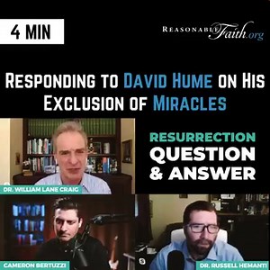 Dr. Craig offers a simple example to show why David Hume's argument against miracles is "mathematically demonstrably fallacious!" #Apologetics #Miracles | Reasonable Faith