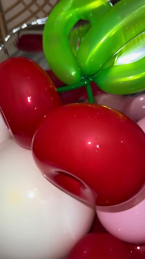 Cherry balloon bouquet🍒🍀 #fypシ #fyp #fya #viral #balloonartist #cherry #