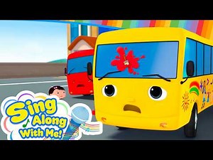 Bus Wash Song🚌🧼 | KARAOKE! | Sing Along With Me! | Kids Songs