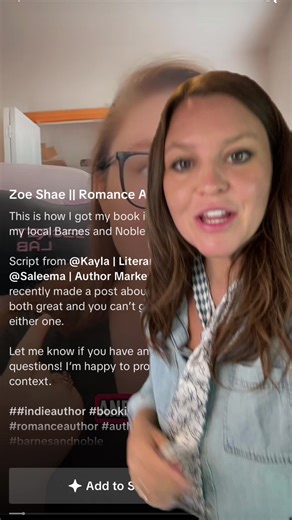 @Zoe Shae || Romance Author 📚 scheduled a book signing at Barnes and Noble within one hour of using a script I sent her. I am so thrilled! She also went in person twice which is a great way to show your local and serious. #barnesandnoble #selfpublishedauthor #author for this same script comment Barnes and Noble and I’ll share it with you as well.