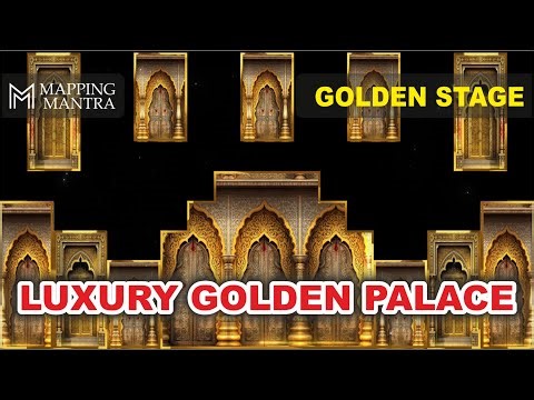 Luxury Wedding Stage Background | Golden Palace Design