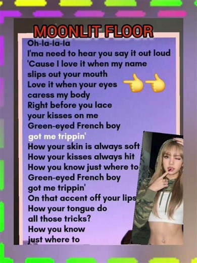 blackpink [ lisa ] moonlight floor lyrics ♡♡