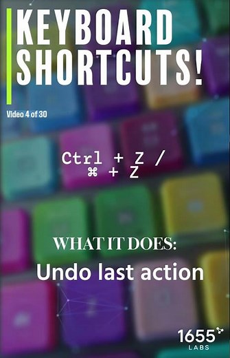 Keyboard Shortcut Tip #4: Undo Fast with Ctrl + Z / ⌘ + Z 💻 #Shorts