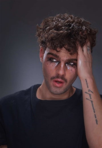 cry me a glitter river products used. @NYX Professional Makeup shine killer @YSL Beauty concealer @rhode skin blush - toasted teddy @DanessaMyricksBeauty color fix paints @Anastasia Beverly Hills brow tint @Half Magic by Donni Davy glitter puck @Question Beauty mirror glitter #makeuptransformation#euphoriamakeup#euphoria#makeuptrends#meninmakeup