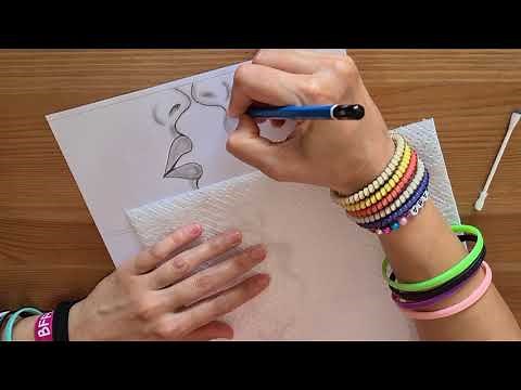 Dibujo a lápiz beso. Como dibujar una pareja besandose