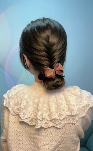 Fishbone Braid Low Ponytail Hack Tutorial