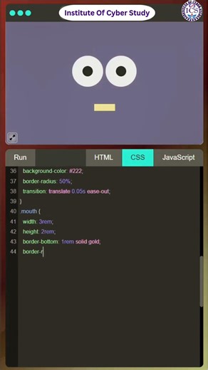 Eyes Moving Effect with HTML & CSS 👀 Amazing Animation #Shorts #Viral #Animation #Eyes #Effects