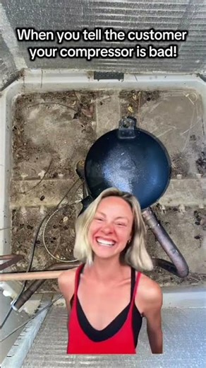 When you tell the customer the compressor is bad!😅#hvactechnician #funny