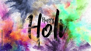 Holi- Festival of colors - Abstract Multi-color powder explosion