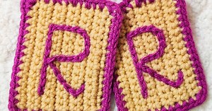Surface Slip Stitch Crochet Name Tags