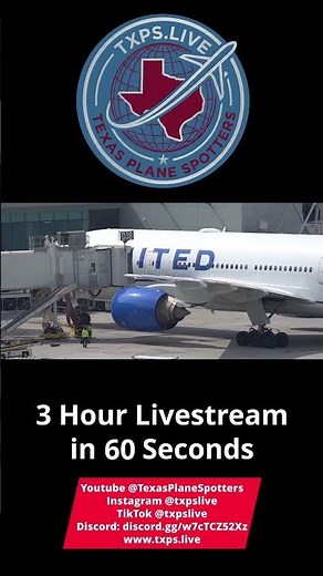 3 Hour Livestream in 60 Seconds | IAH | Texas Plane Spotters