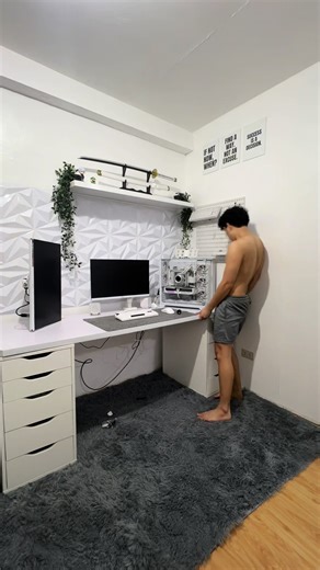 New table 🔥🥰 #gamingsetup #whitesetup #pcsetup #desksetup | Pc Setup