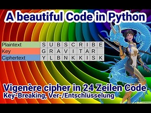Python Tutorial deutsch, Cracking der Vigenère Verschlüsselung in 24 Zeilen