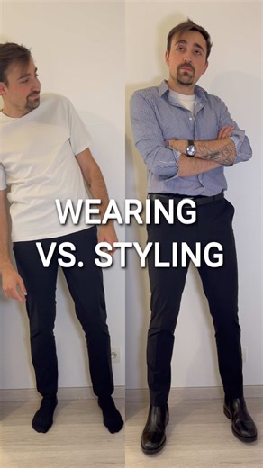 Wearing vs Styling Summer outfit • Pantalon - @UNIQLO Europe • boots - hertten echtleder • Montre - @Orient Watch USA • chemise - @ZARA • Shirt - UNIQLO #fashion #ootdinspo # #menswear #grwm #outfit #ootdinspiration