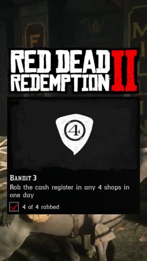 Rob The Cash Register In Any 4 Shops In One Day | BANDIT 3 TIPS! #RDR2 #Shorts