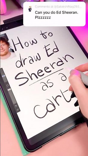 ✨ How to draw Ed Sheeran as a Cartoon