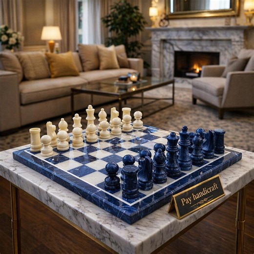 Handcrafted Marble Inlay Chess Table Top | Luxury Stone Chess Board Table | Handmade Marble Coffee Table Top | Gemstone Inlay Game Table - Etsy