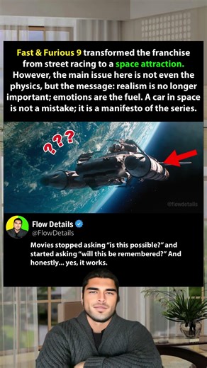 F9 sends a car to space. Not sci-fi, but family-fi. Gravity lost, logic left, vibes stayed.