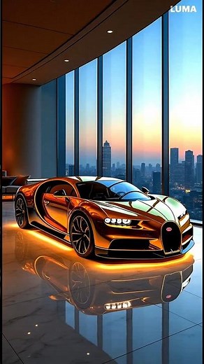 Unbelievable Golden Supercars in a Luxury Showroom!