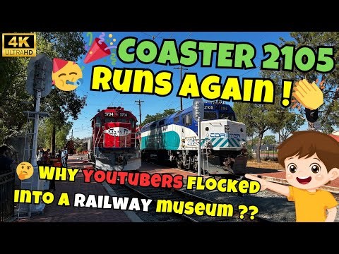 COASTER 2105 Locomotive's FIRST Passenger Run at SoCal Railway Museum | 4K POV