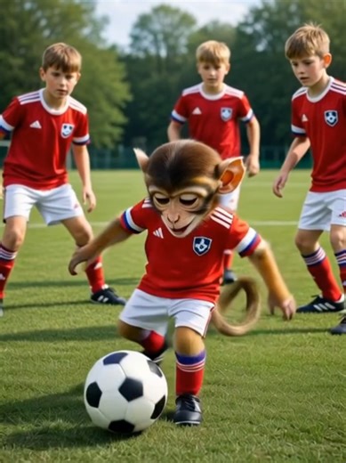 Monkey's Dream of Becoming a Football Star